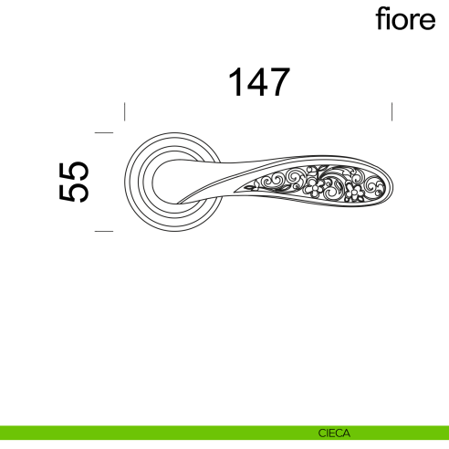 Maniglia per porta Fiore dnd Handles cieca
