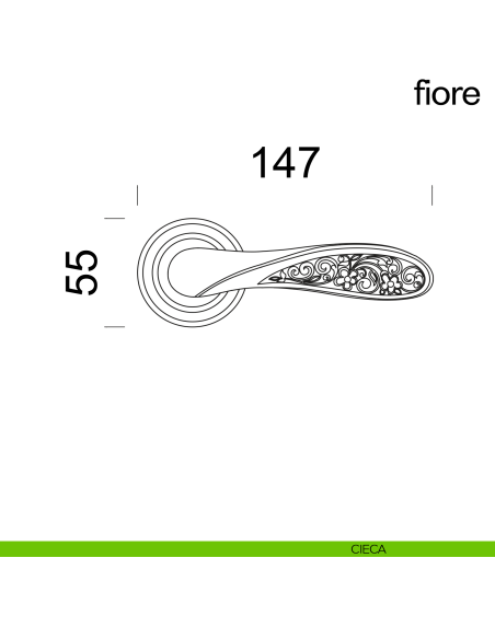 Maniglia per porta Fiore dnd Handles cieca