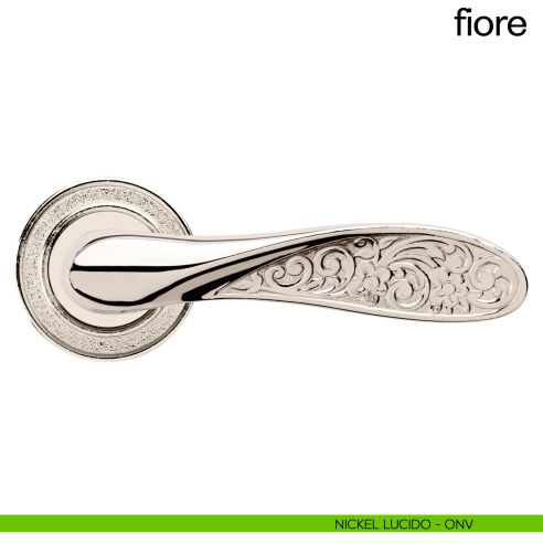 Maniglia per porta Fiore dnd Handles nickel lucido