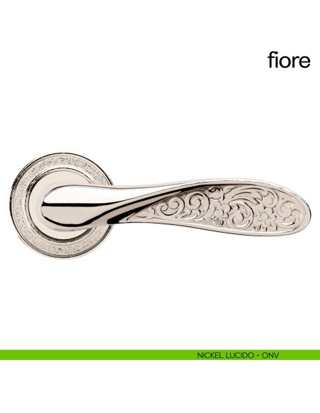 Maniglia per porta Fiore dnd Handles nickel lucido