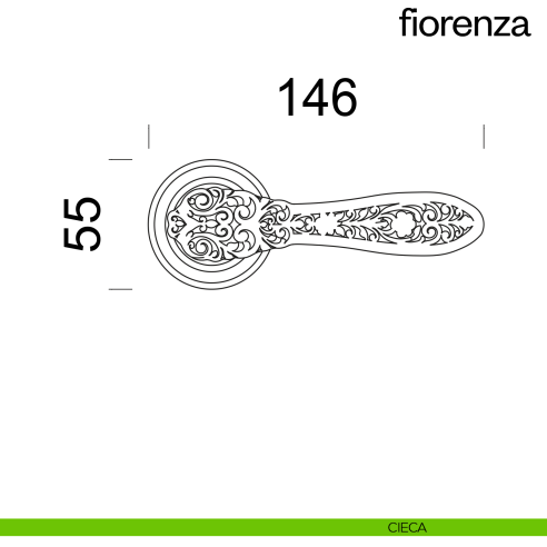 Maniglia per porta Fiorenza dnd Handles cieca