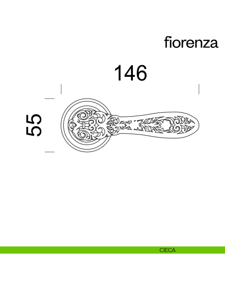 Maniglia per porta Fiorenza dnd Handles cieca