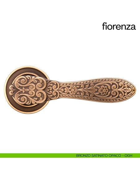 Maniglia per porta Fiorenza dnd Handles bronzo satinato opaco