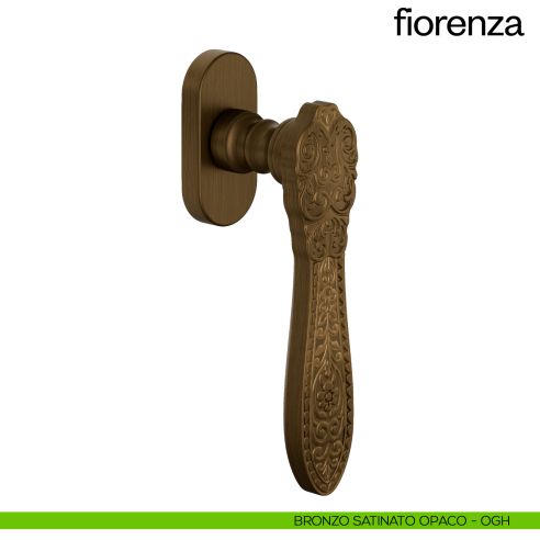 Maniglia per finestra martellina DK Fiorenza dnd Handles bronzo satinato opaco