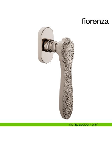 Maniglia per finestra martellina DK Fiorenza dnd Handles nickel lucido