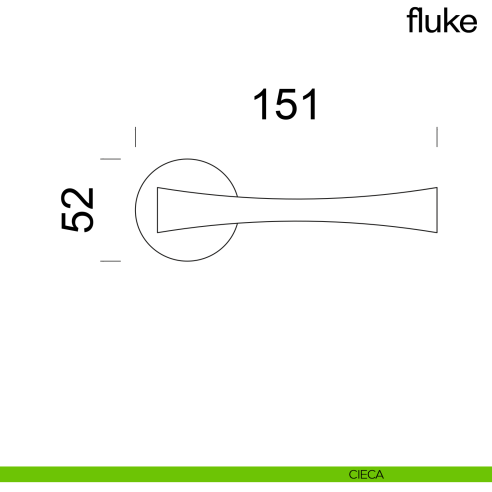 Maniglia per porta Fluke dnd Handles cieca