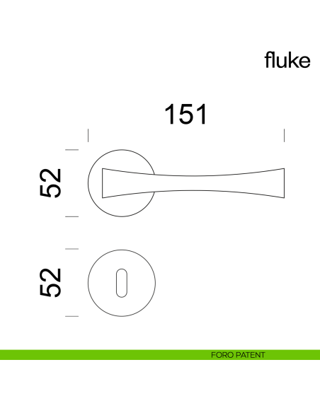 Maniglia per porta Fluke dnd Handles foro patent