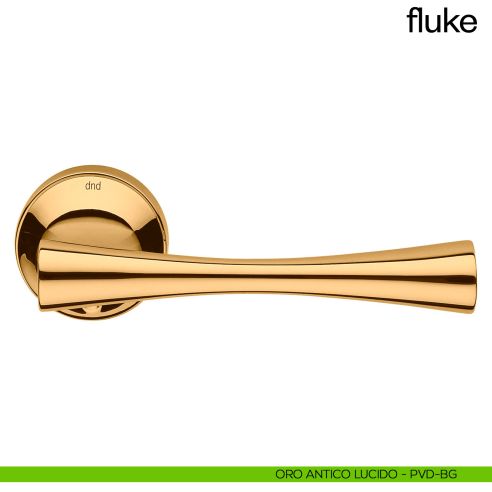 Maniglia per porta Fluke dnd Handles oro antico ludico