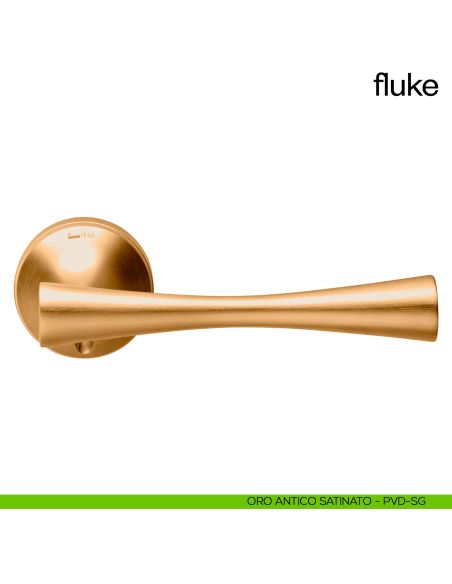 Maniglia per porta Fluke dnd Handles oro antico satinato