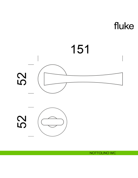 Maniglia per porta Fluke dnd Handles nottolino wc
