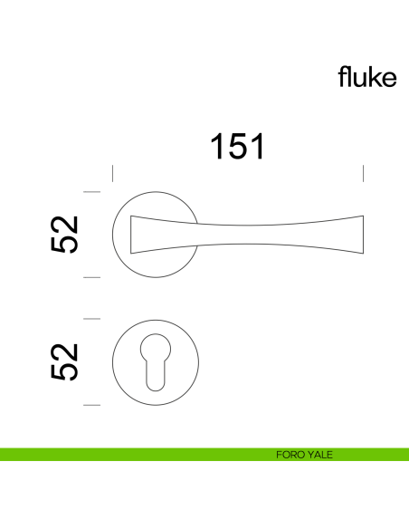 Maniglia per porta Fluke dnd Handles foro yale