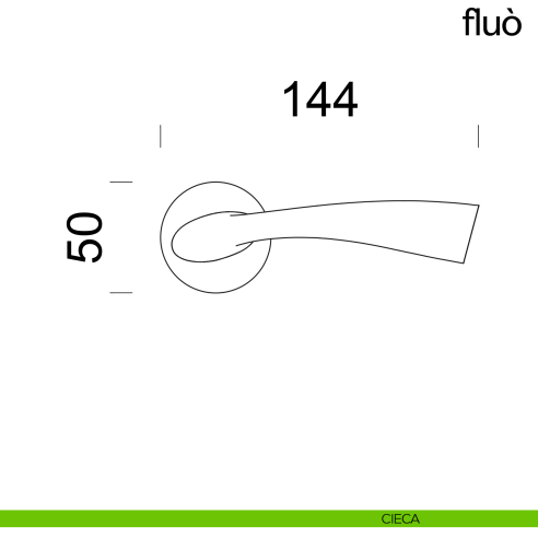 Maniglia per porta Fluò dnd Handles cieca
