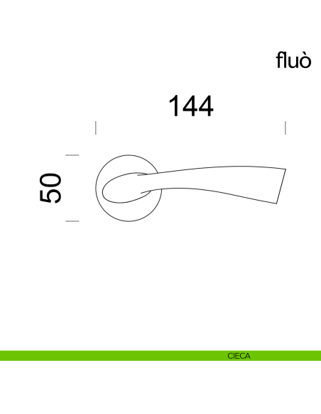Maniglia per porta Fluò dnd Handles cieca