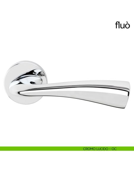 Maniglia per porta Fluò dnd Handles cromo lucido