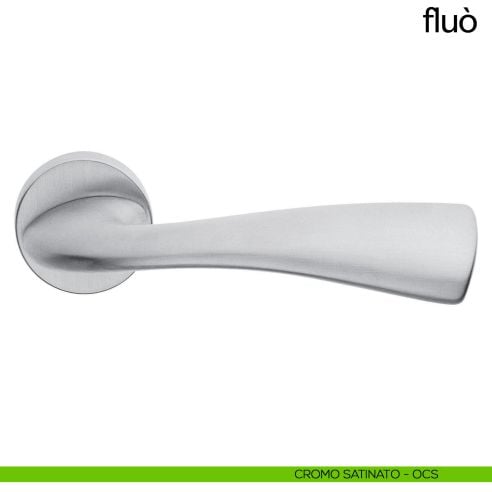 Maniglia per porta Fluò dnd Handles cromo satinato