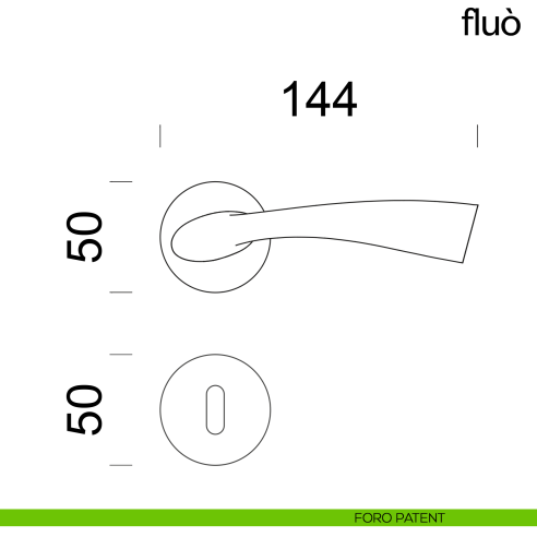 Maniglia per porta Fluò dnd Handles foro patent