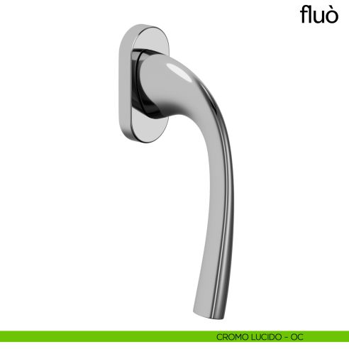 Maniglia per finestra martellina DK Fluò dnd cromo lucido