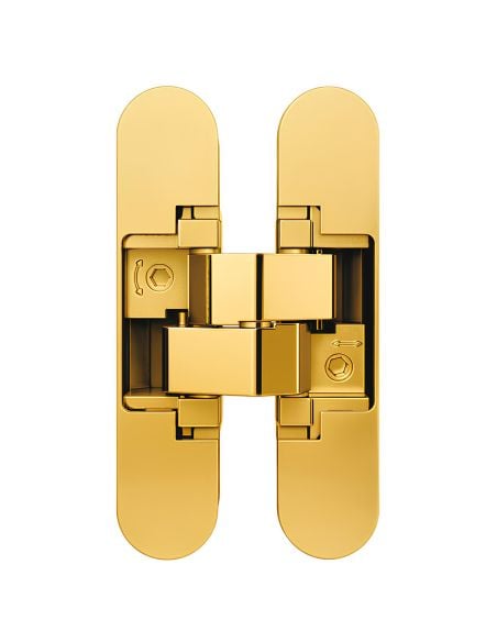 Cerniera a scomparsa regolabile per porta Anselmi AN 140 3D - ottone lucido