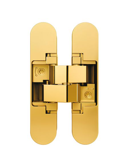 Cerniera a scomparsa regolabile per porta Anselmi AN 160 3D - ottone lucido