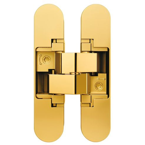 Cerniera a scomparsa regolabile per porta Anselmi AN 180 3D - ottone lucido