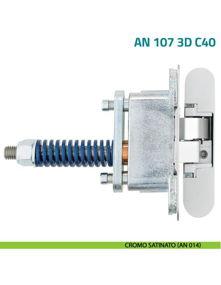 Cerniera autochiudente a scomparsa per porta Anselmi AN 107 3D C40