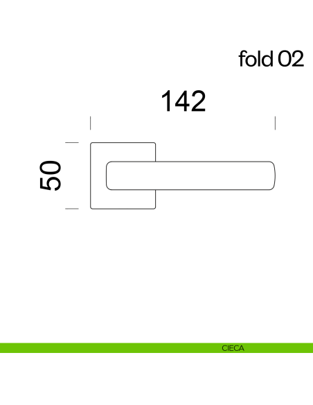 Maniglia per porta Fold 02 dnd Handles cieca