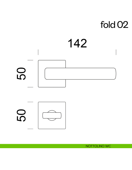 Maniglia per porta Fold 02 dnd Handles nottolino wc