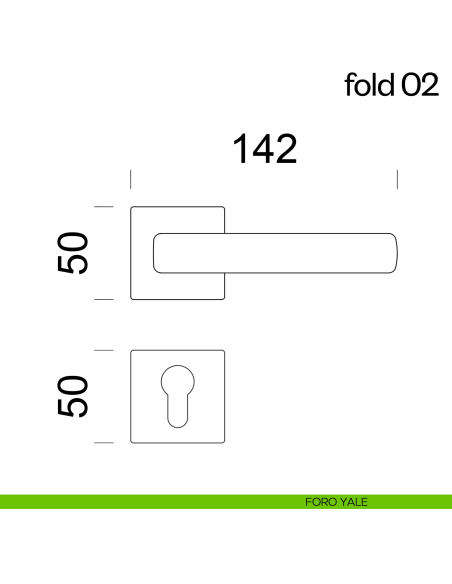 Maniglia per porta Fold 02 dnd Handles foro yale