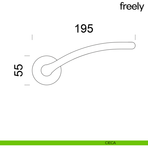 Maniglia per porta freely dnd handles cieca