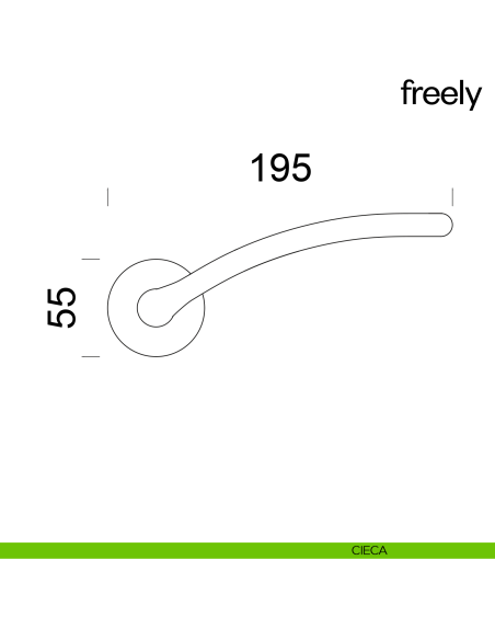 Maniglia per porta freely dnd handles cieca