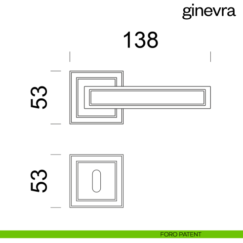 Maniglia per porta Ginevra dnd foro patent