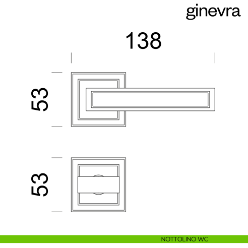 Maniglia per porta Ginevra dnd nottolino wc