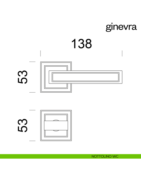 Maniglia per porta Ginevra dnd nottolino wc