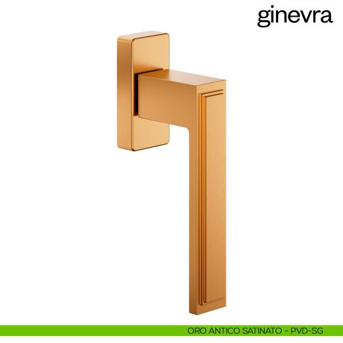 Maniglia per finestra martellina DK Ginevra dnd Handles oro antico satinato