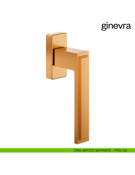 Maniglia per finestra martellina DK Ginevra dnd Handles oro antico satinato
