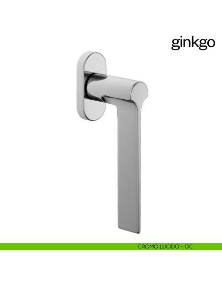 Maniglia per finestra martellina DK Ginkgo dnd cromo lucido