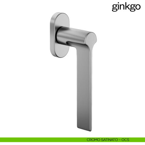 Maniglia per finestra martellina DK Ginkgo dnd cromo satinato