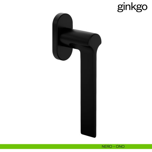 Maniglia per finestra martellina DK Ginkgo dnd nero