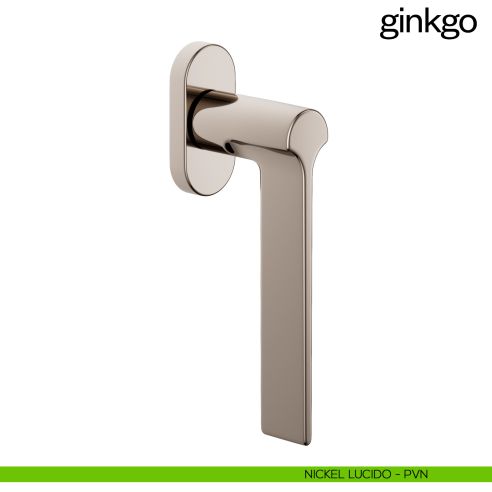 Maniglia per finestra martellina DK Ginkgo dnd nickel lucido