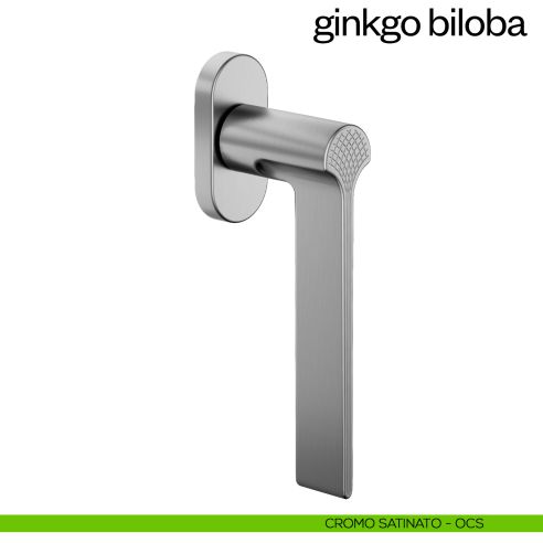 Maniglia per finestra martellina DK Ginkgo Biloba dnd cromo satinato