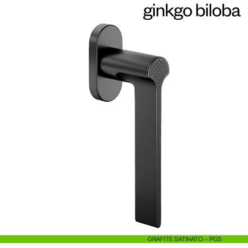 Maniglia per finestra martellina DK Ginkgo Biloba dnd PVD grafite satinato