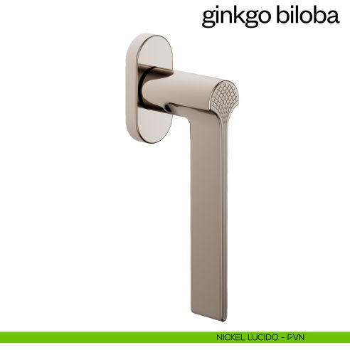 Maniglia per finestra martellina DK Ginkgo Biloba dnd nickel lucido