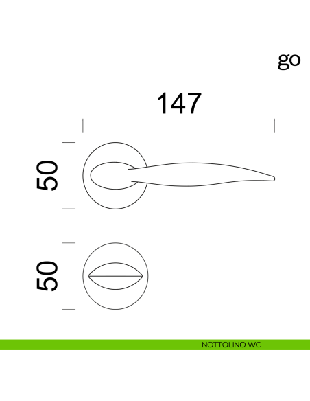 Maniglia per porta Go dnd Handles nottolino wc