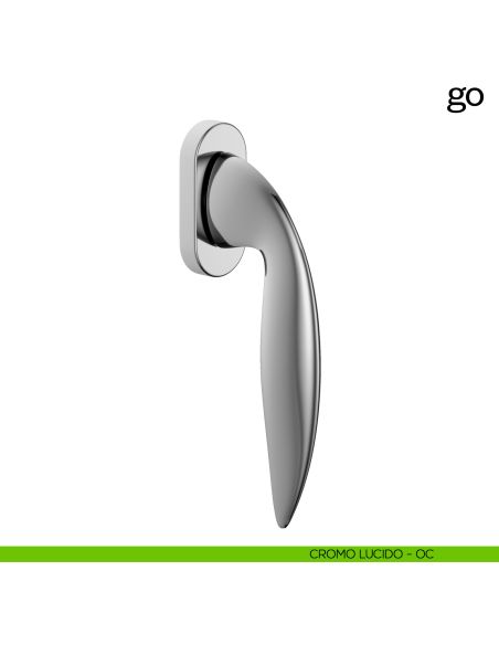 Maniglia per finestra martellina DK Go dnd cromo lucido