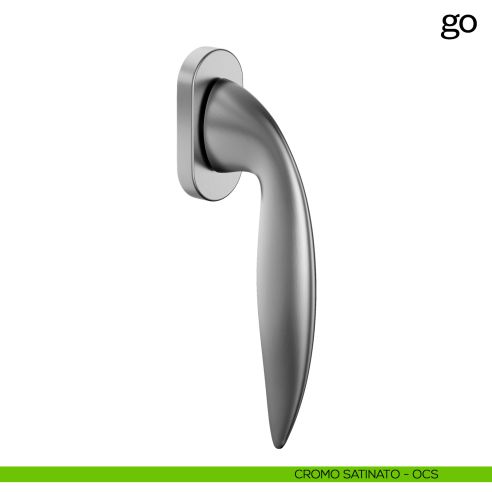 Maniglia per finestra martellina DK Go dnd cromo satinato