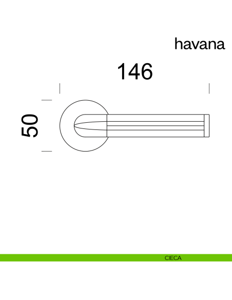 Maniglia per porta Havana dnd Handles cieca