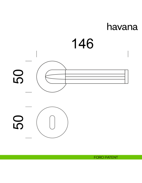 Maniglia per porta Havana dnd Handles foro patent