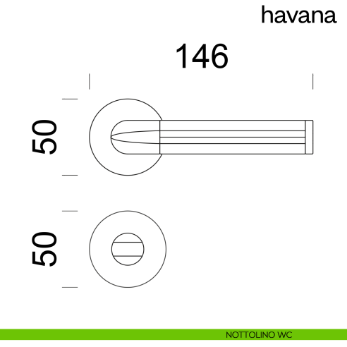 Maniglia per porta Havana dnd Handles nottolino wc