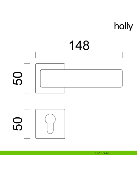 Maniglia per porta Holly dnd Handles foro yale