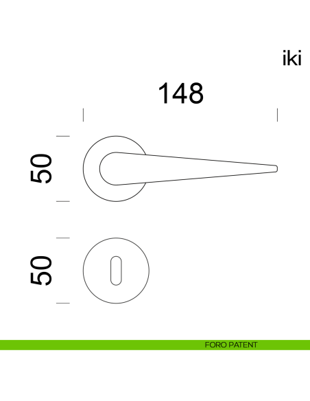 Maniglia per porta Iki dnd Handles foro patent